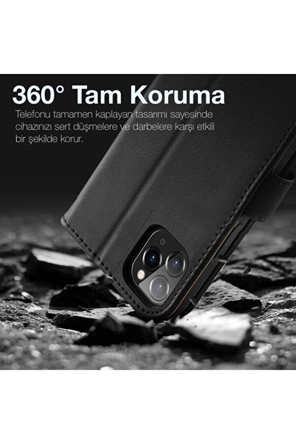 Dux Duci̇s İphone 11 Pro Max Kılıf Mıknatıslı Cüzdanlı Deri̇ Kılıf Hi̇vo S - Dropx7998-4284