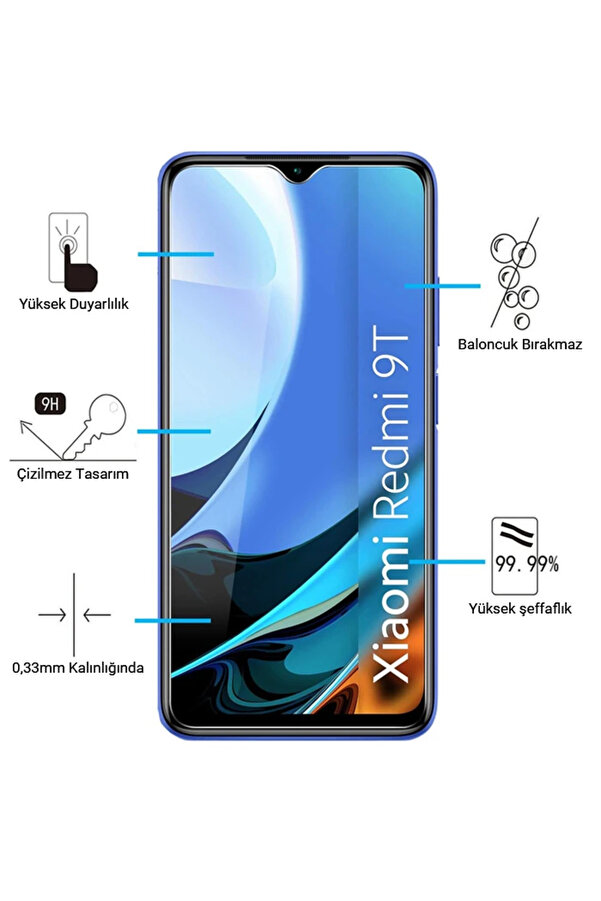 Ally Xi̇aomi̇ Redmi̇ 9T Tempered Kırılmaz Cam Ekran Koruyucu-(5775) - Gms4159-1660