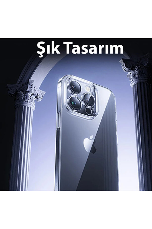 İphone 15 Schott Seri̇si̇ Şeffaf Si̇li̇kon Kılıf + Tempered Ekran Koruyucu Set-(1 - Dropx6773-7726