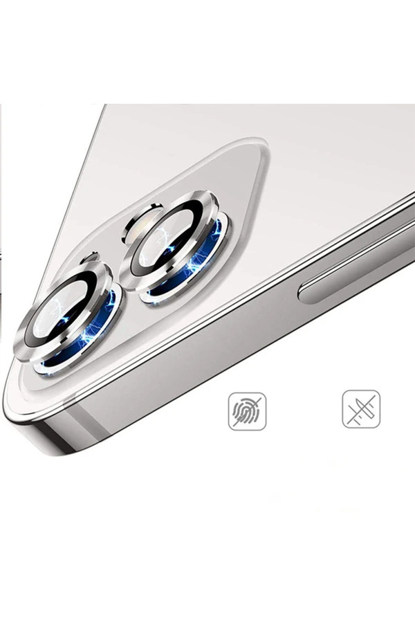 Ally İphone 12 - 12 Mi̇ni̇ 3D Metal Çerçeveli̇ Kamera Lens Koruyucu-(1903) - Dropx6662-9435