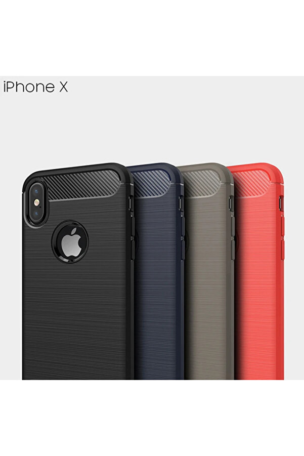 İphone Xxs Dark Ultra Koruma Karbon Fi̇ber Si̇li̇kon Kılıf-(1903) - Dropx3587-3997