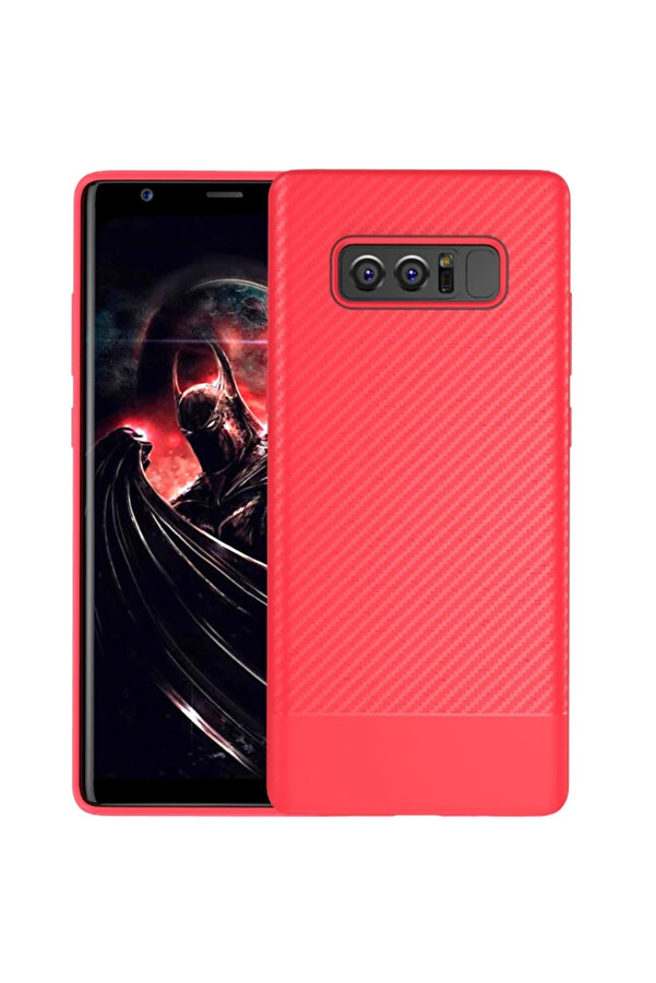Ally Sm Galaxy Note 8 Carbon Fi̇ber Dokulu Premi̇um Soft Si̇li̇kon Kılıf-(1903) - Dropx5500-8962