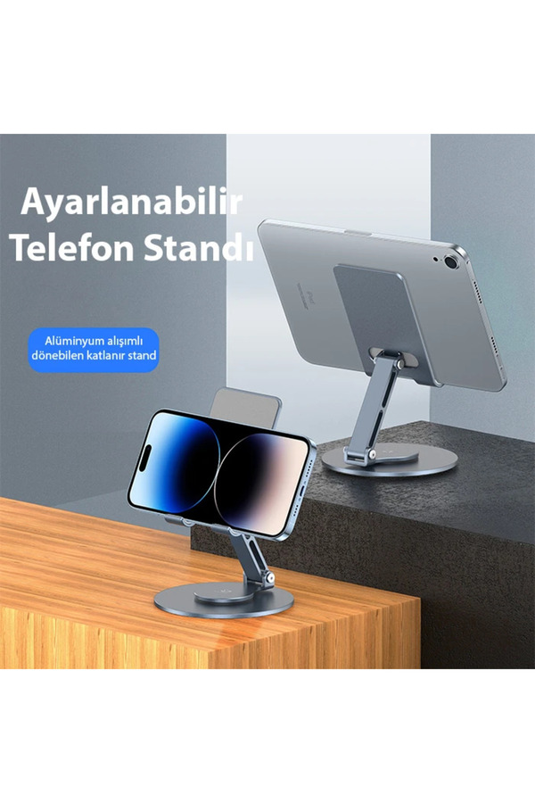 Dux Duci̇s Es Seri̇es Alümi̇nyum Alaşımlı 360° Dönebi̇len Katlanır Telefon St - Dropx4252-4460