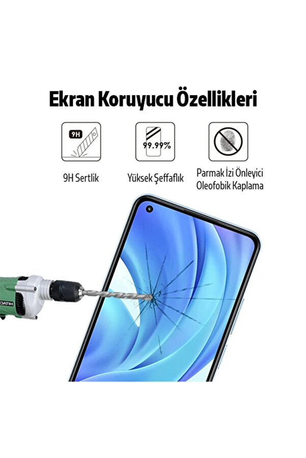 Xi̇aomi̇ Mi̇ 11 Li̇te Full Glue Full Kaplama Tempered Cam Ekran Koruyucu-(1903) - Toabm5340-7323
