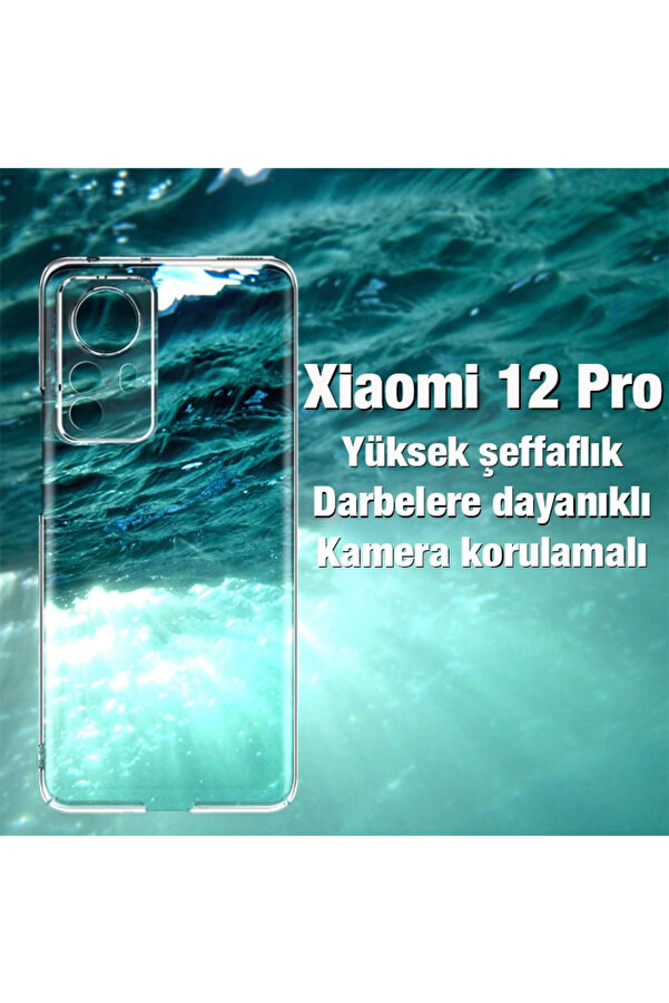 Ally Xi̇aomi̇ 12 Pro Kılıf Kamera Korumalı Ultra İnce Şeffaf Si̇li̇kon Kılıf-(577 -