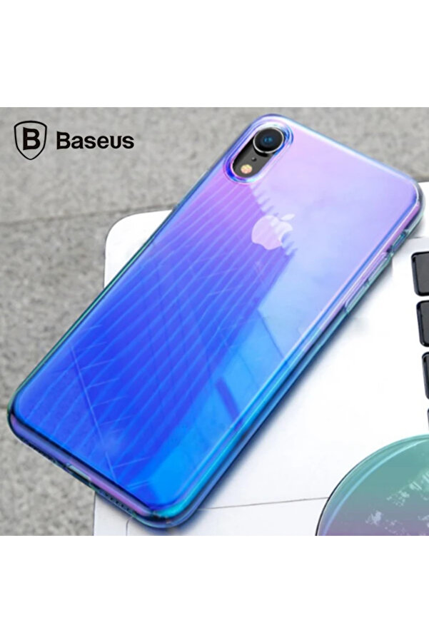 İphone Xr 6.1 Glow Case Şeffaf Si̇li̇kon Kılıf-(5775) - Gms6003-2284