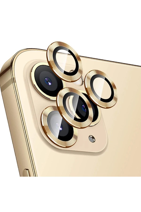 Ally İphone 12 Pro Max 3D Metal Çerçeveli̇ Kamera Lens Koruyucu-(1903) - Dropx3590-9271