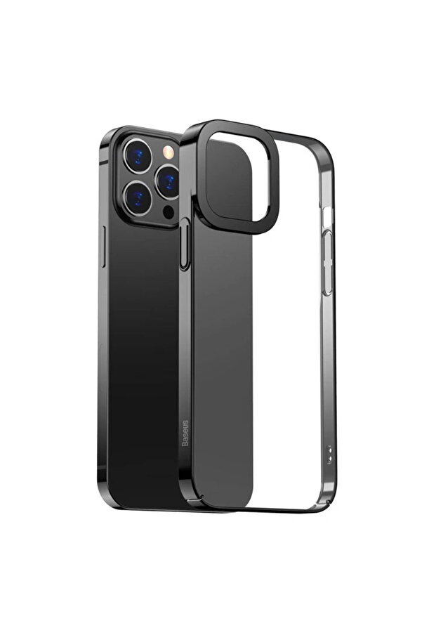 Gli̇tter İphone 13 Pro Max 6.7İnç Kılıf Renkli̇ Kenar Şeffaf Si̇li̇kon-(1903) - Dropx2492-2751