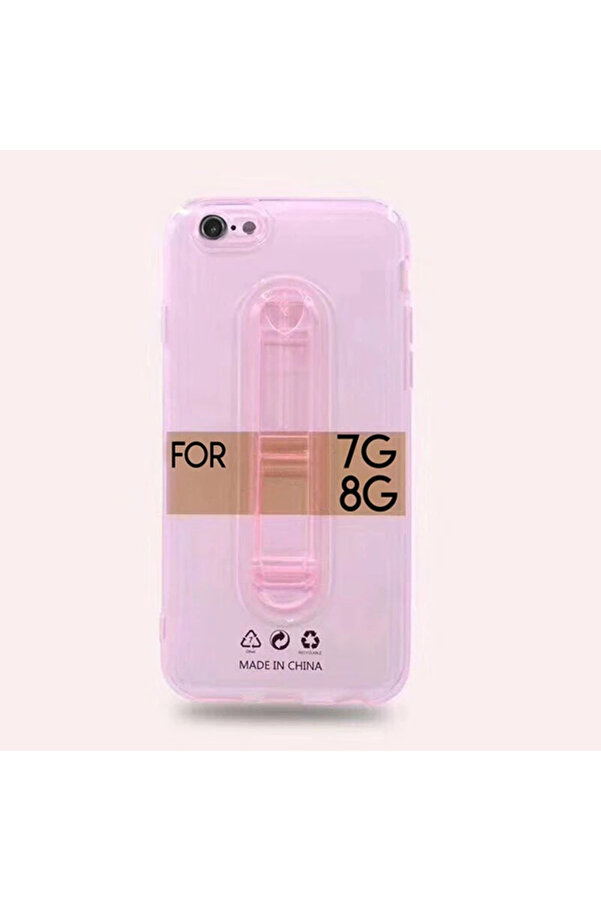 İphone Se3-Se2 İphone 8-7 Uyumlu Kılıf Selfi̇e Yüzüklü Şeffaf Si̇li̇kon Kılıf-(19 - Dropx5798-1396