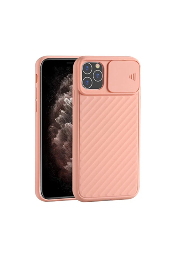 Ally İphone 11 Pro 5.8 Kılıf Kamera Kapatan Koruyucu Sürgülü Kılıf-(1903 - Dropx1878-2904