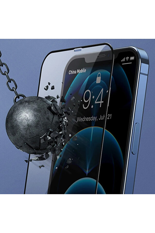 İphone 12 Pro Max 6.7 Ekran Koruyucu 0.3Mm Full Anti̇ Blue Li̇ght Tempered Cam Ek - Dropx2331-9474