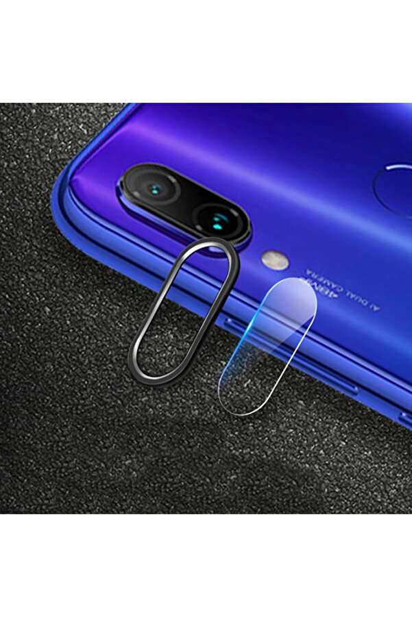 Xi̇aom Redmi̇ Note 7 Kamera Koruma Metal Lens+ Kırılmaz Cam Set-(1903) - Dropx7200-3718