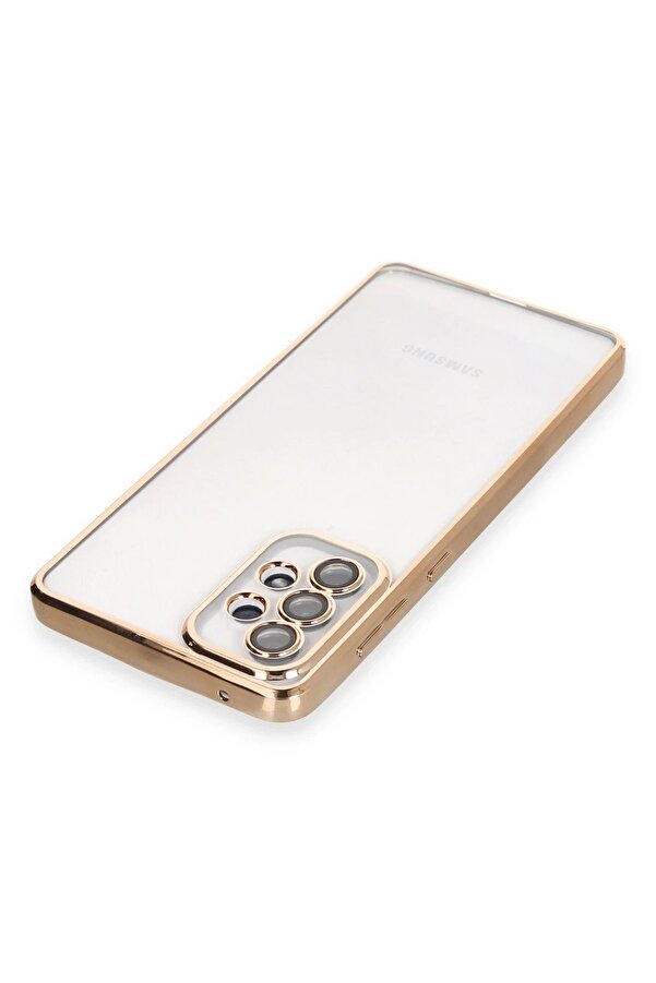 Samsung Galaxy A33 5G Kılıf Lensli̇ Si̇li̇kon - Gold - Dropx2908-6764