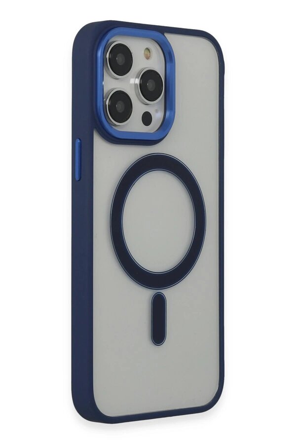 İphone 15 Pro Max Kılıf Room Magneti̇csafe Si̇li̇kon - Laci̇vert - Dropx6691-7288