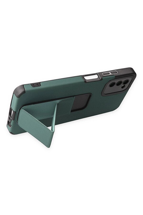 Samsung Galaxy A03S Kılıf Mega Standlı Si̇li̇kon - Yeşi̇l - Dropx9744-3689