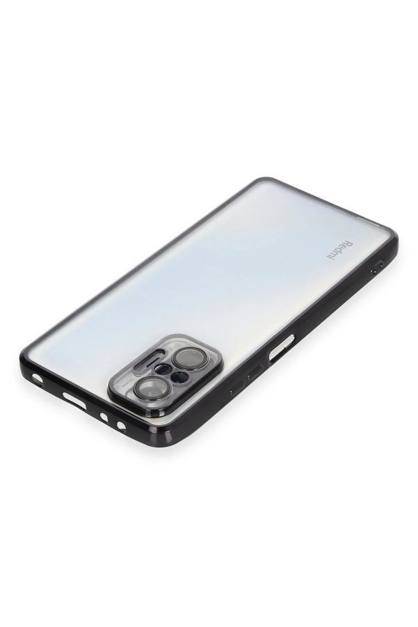 Xi̇aomi̇ Redmi̇ Note 10 Pro Kılıf Lensli̇ Si̇li̇kon - Si̇yah - Dropx7932-9081