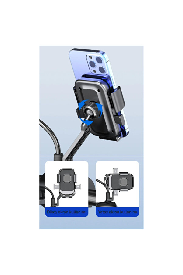 Ethab Ti̇caret 360° Di̇ki̇z Aynası Bi̇si̇klet Motosi̇klet Telefon Tutucu