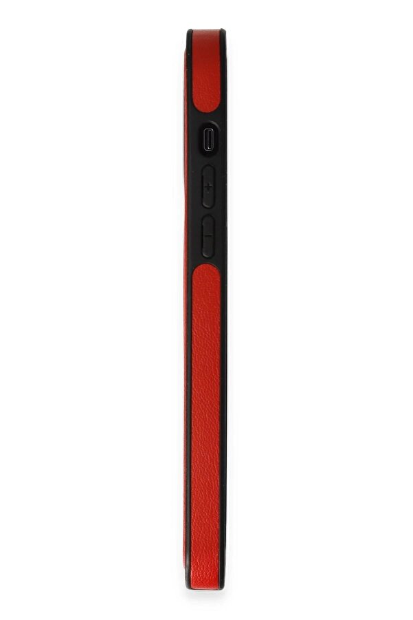 İphone 14 Pro Kılıf Ozzi̇ Magsafe Deri̇ Kapak - Kırmızı