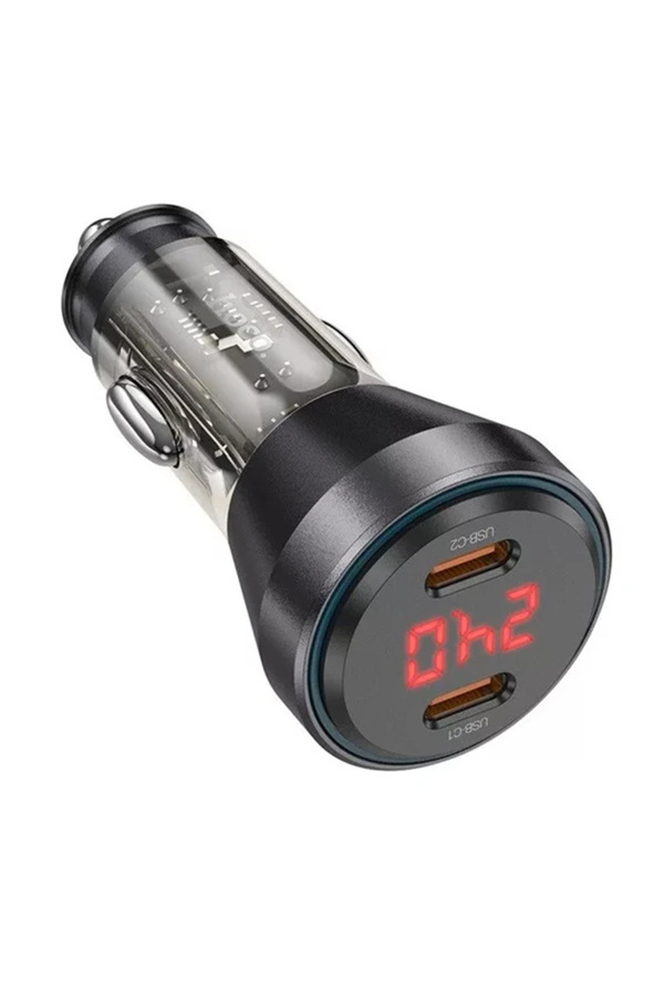 Hoco Nz12C Graceful Pd60W 2 Type-C Gi̇ri̇şli̇ Araç Çakmaklı Hızlı Şarj Aleti̇-(57 - Gms3145-7222