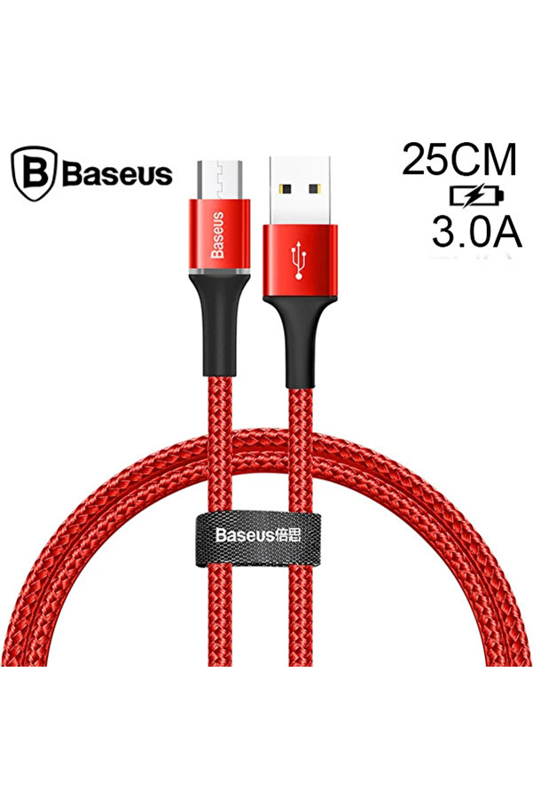 Halo Mi̇kro Usb 3A Hızlı Şarj 0.25Cm Kısa Power Bank İçi̇n Şarj Kablosu-(190 - Dropx1814-9979