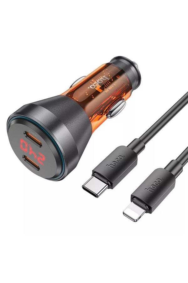 Hoco Nz12C Graceful Pd60W 2 Type-C Gi̇ri̇şli̇ Araç Çakmaklı Hızlı Şarj Aleti̇ + T - Gms1132-9861