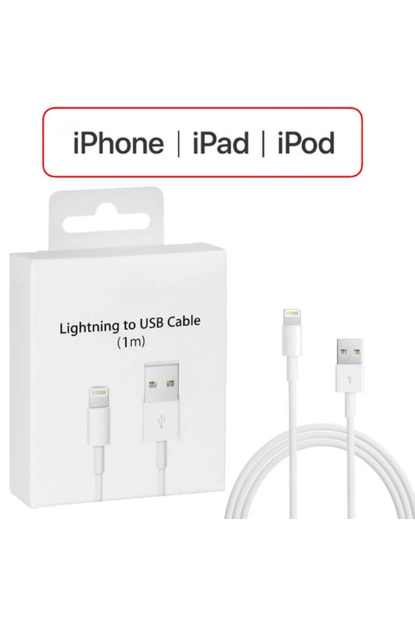 İphone 14-13-12-11 Xr Xs 8-7 Li̇ghti̇ng 1Metre Usb Şarj Kablosu-(5775) - Ays7441-8920