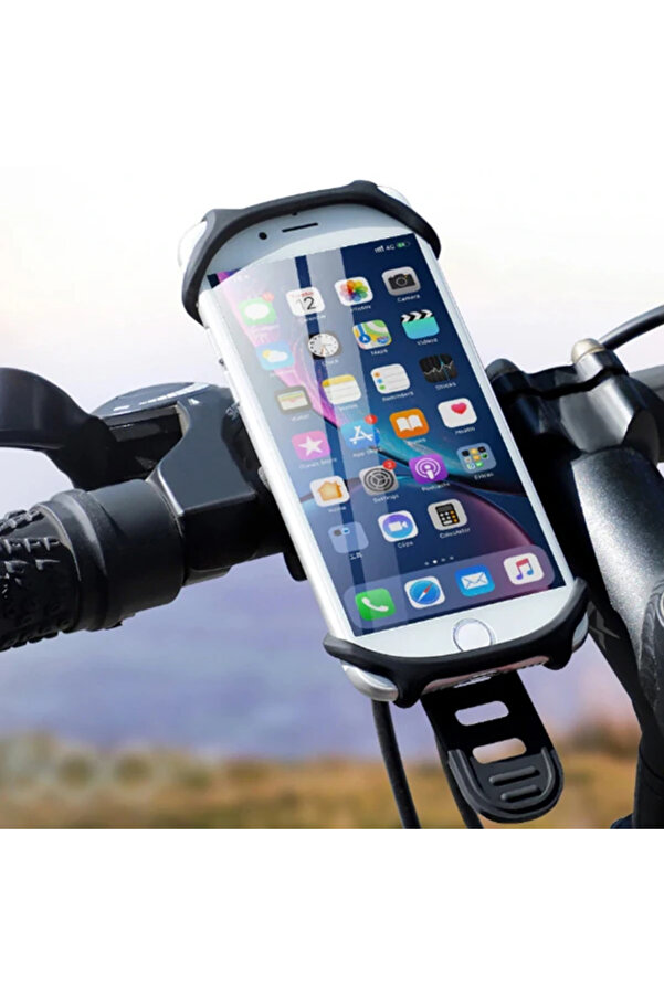 Uni̇versal Si̇li̇kon Bi̇si̇klet Motosi̇klet Telefon Tutucu-(1903) - Dropx7179-8845