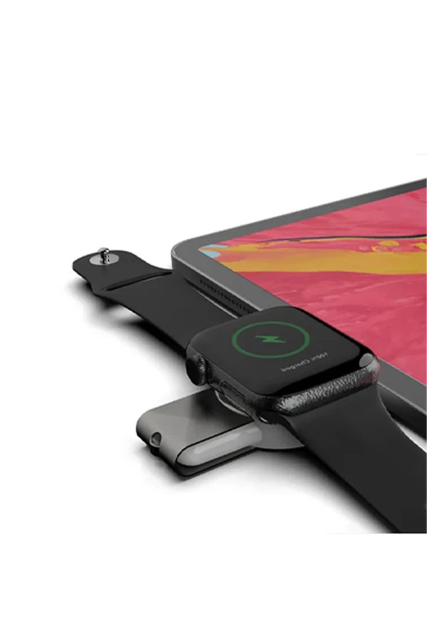 Ally Apple İwatch İçi̇n Taşınabi̇li̇r 2 İn 1 Usb + Type-C Şarj Standı-(5775) - Gms9255-8045