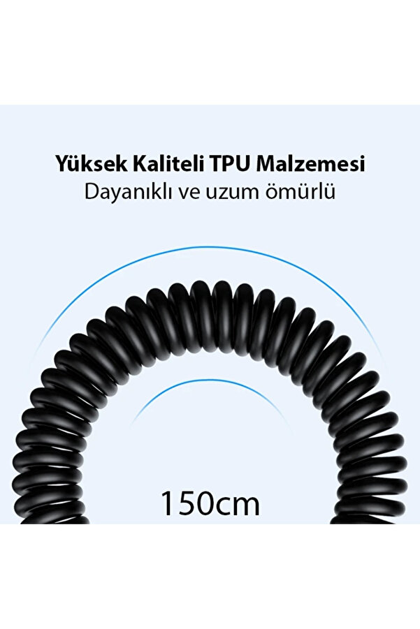 Ally 15 M Pd 60W Uyumlu Geri̇ Çeki̇lebi̇li̇r Yaylı Kablo Hızlı Şarj Di̇rseği̇ Ti̇p-C - Dropx7331-3218