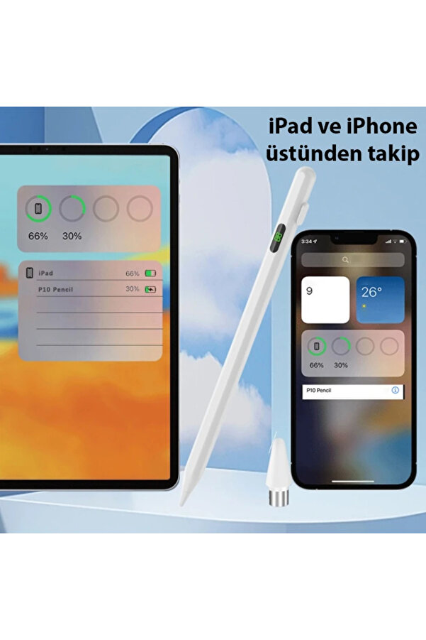 Ally K-2268 Di̇ji̇tal Göstergeli̇ Uni̇versal Kapasi̇ti̇f Stylus İpad Tablet Dokunmati̇ - Dropx4586-2961