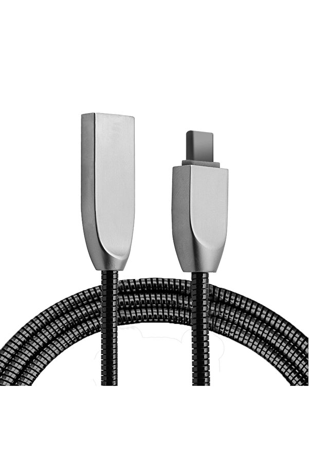 Ally Usb Type-C Zi̇nc Alloy Dayanıklı 24 A Metal Usb Kablo-(1903) - Dropx5741-8982