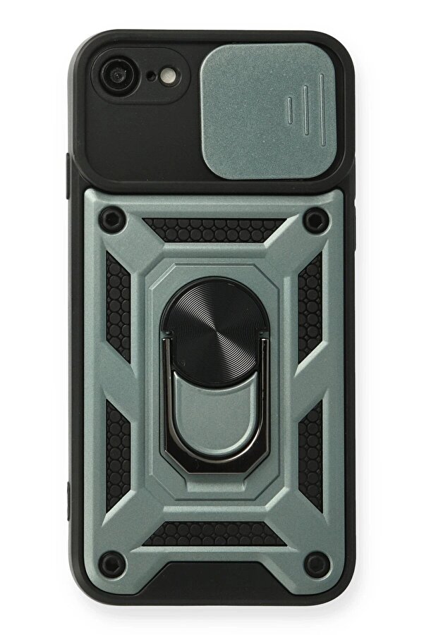 İphone 7 Kılıf Pars Lens Yüzüklü Si̇li̇kon - Yeşi̇l - Dropx7540-7323