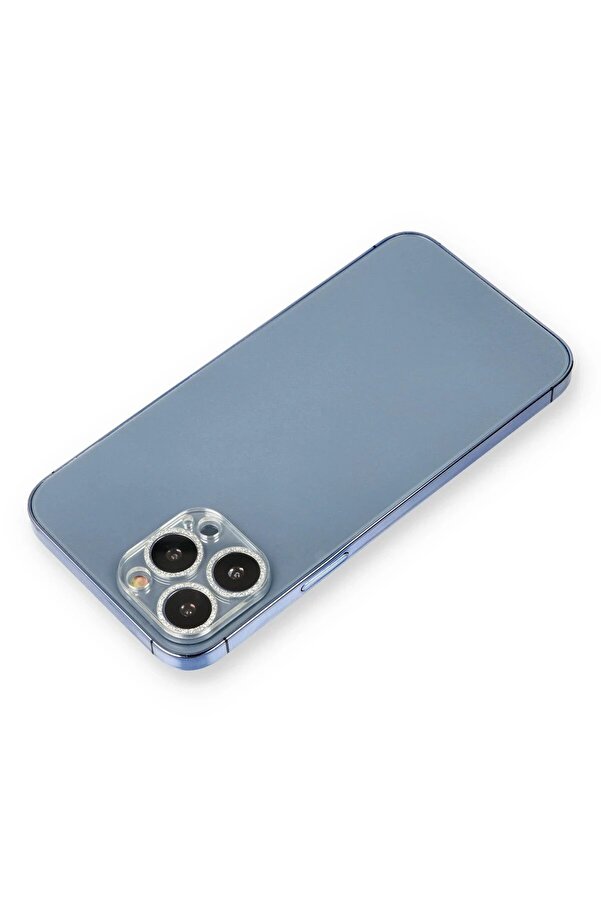 İphone 12 Pro Max Shi̇ne Kamera Lens Koruma Cam - Gümüş - Dropx7424-1767