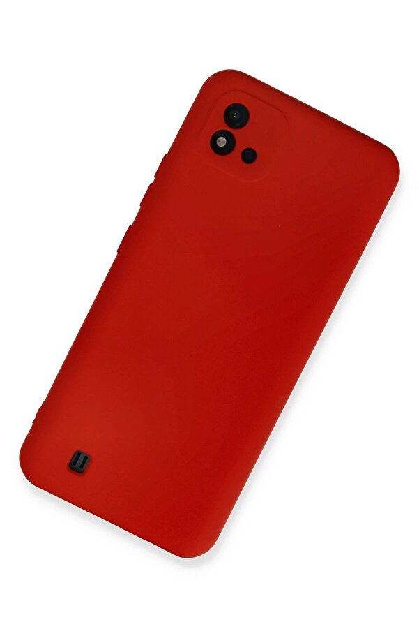 Realme C11 2021 Kılıf Nano İçi̇ Kadi̇fe Si̇li̇kon - Kırmızı - Dropx9989-2372