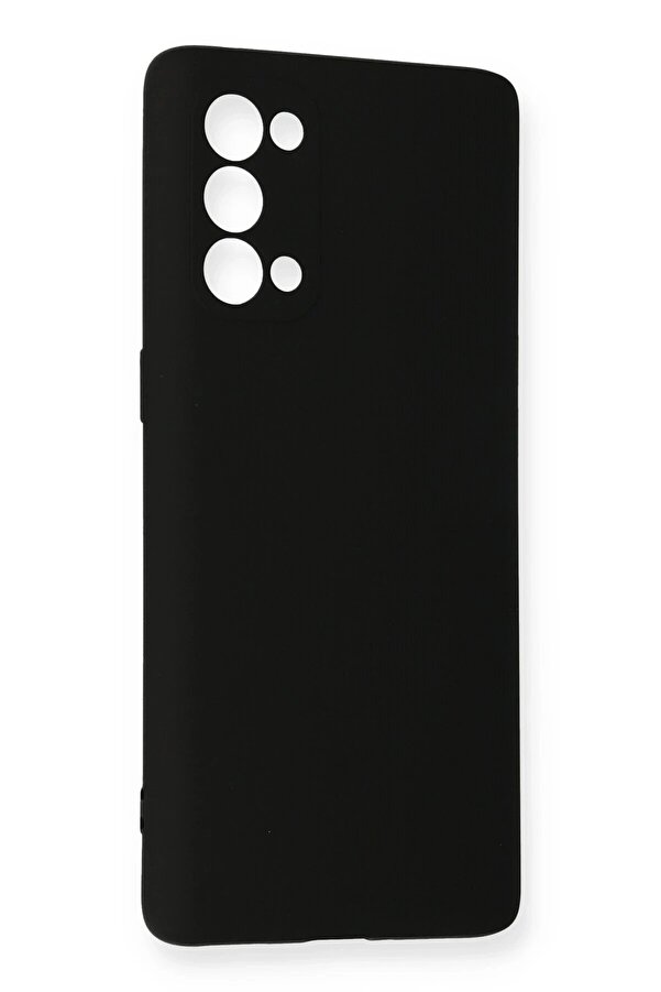 Oppo Reno 5 Pro Kılıf Nano İçi̇ Kadi̇fe Si̇li̇kon - Si̇yah - Dropx6892-5511