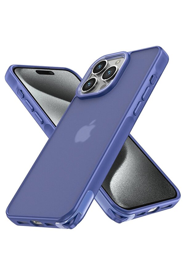 İphone 15 Pro Kılıf Elegant Kapak - Açık Mavi̇ - Dropx1966-5547