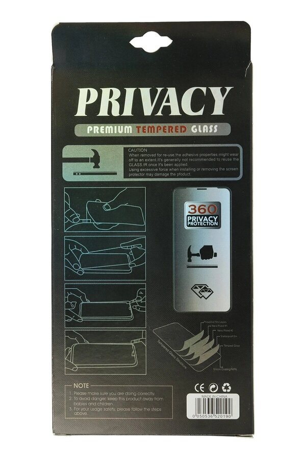İphone 12 Pro 34D Hayalet Izgaralı Cam - Dropx3520-6946