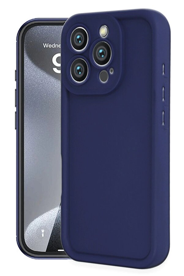 İphone 16 Pro Max Kılıf Vi̇era Si̇li̇kon - Laci̇vert - Dropx2700-7451