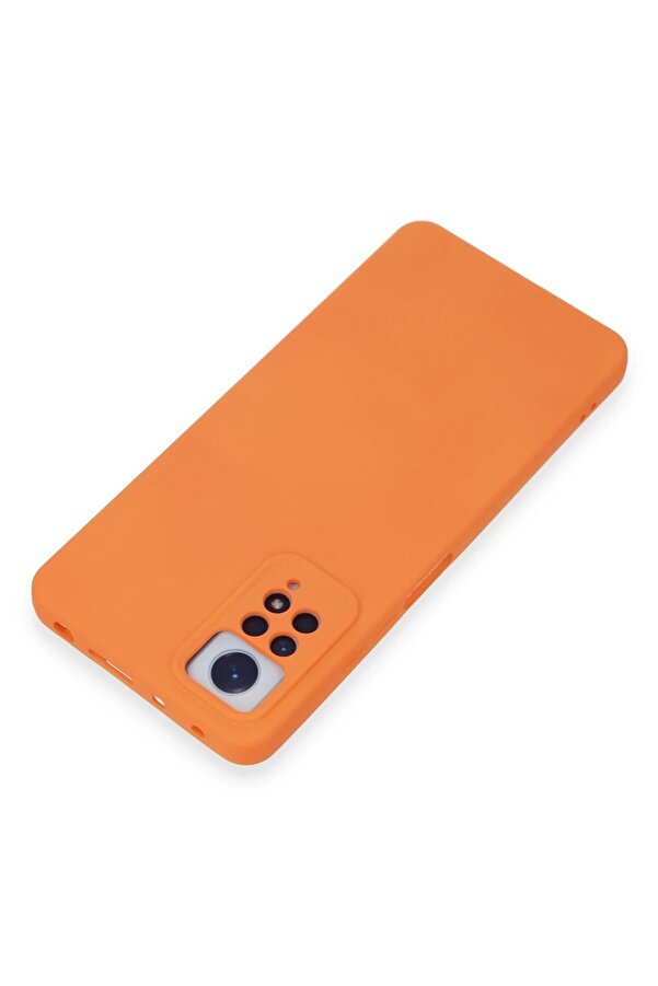 Xi̇aomi̇ Redmi̇ Note 12 Pro 4G Kılıf Nano İçi̇ Kadi̇fe Si̇li̇kon - Turuncu - Dropx5343-4673