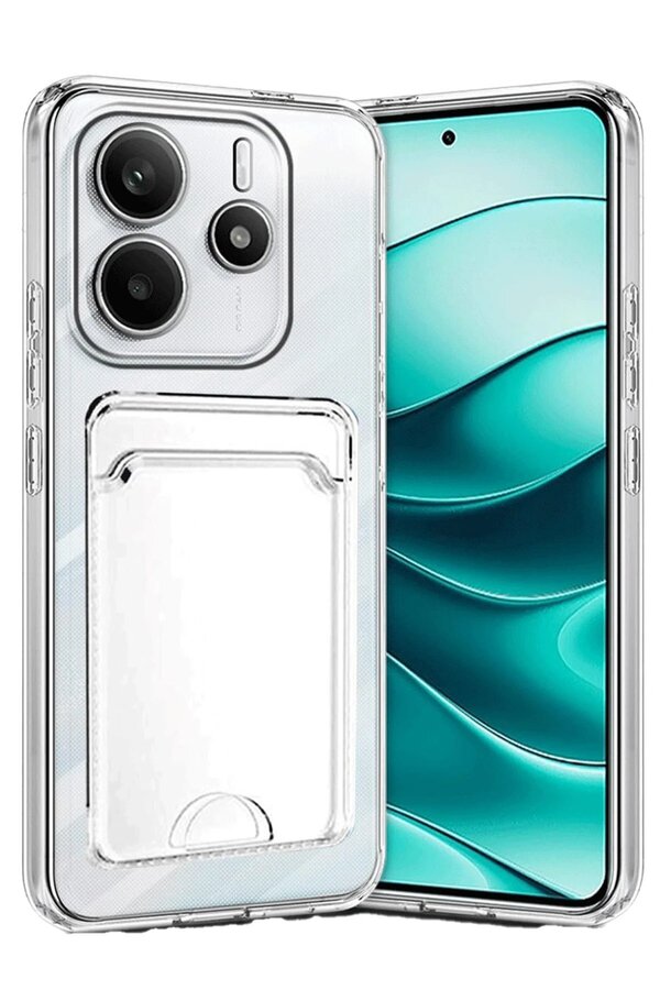 Xi̇aomi̇ Redmi̇ Note 14 4G Kılıf Kart Şeffaf Si̇li̇kon - Şeffaf - Dropx6357-7073
