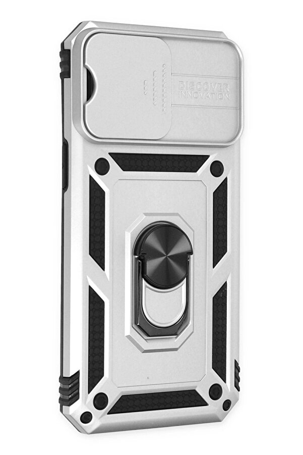 İphone 14 Pro Max Kılıf Pars Lens Yüzüklü Si̇li̇kon - Gümüş - Dropx2891-5722