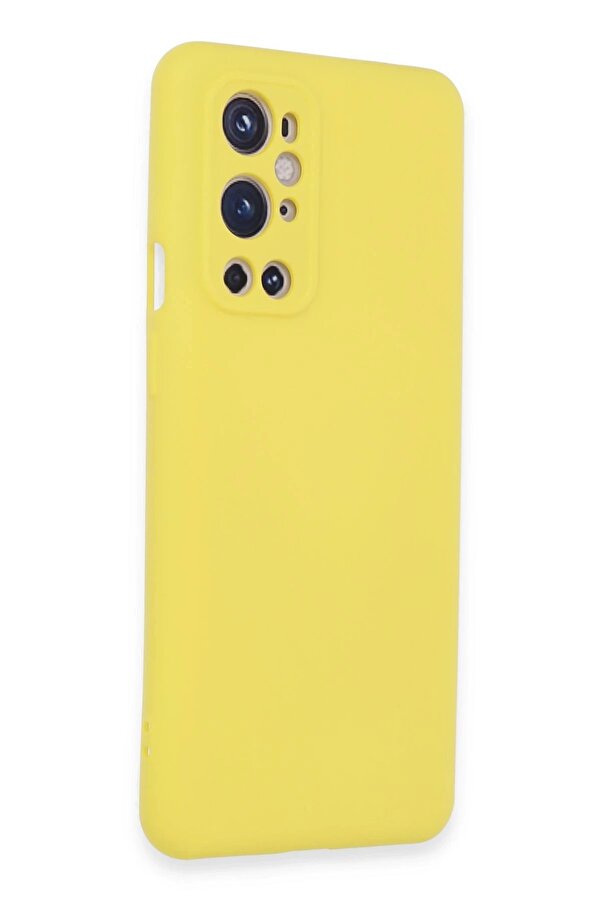 One Plus 9 Pro Kılıf Nano İçi̇ Kadi̇fe Si̇li̇kon - Sarı - Dropx6829-3756