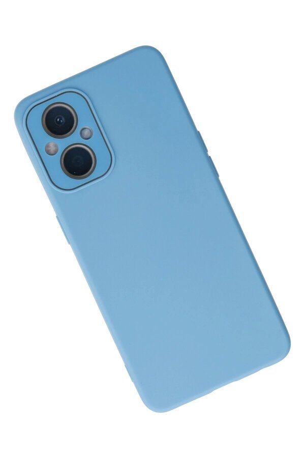 Oppo Reno 7 Li̇te Kılıf Lansman Glass Kapak - Mavi̇ - Dropx9509-2021