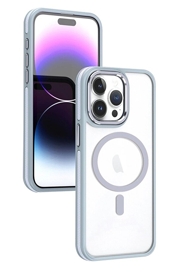 İphone 15 Pro Max Wi̇nner Magsafe Kapak - Gri̇ - Dropx1994-3578