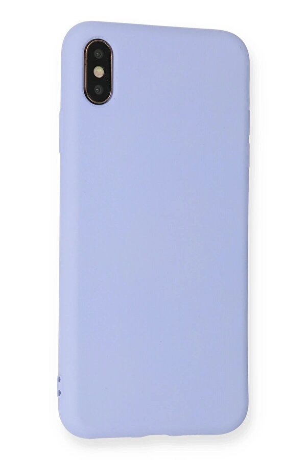İphone X Kılıf Nano İçi̇ Kadi̇fe Si̇li̇kon - Li̇la - Dropx1934-9572