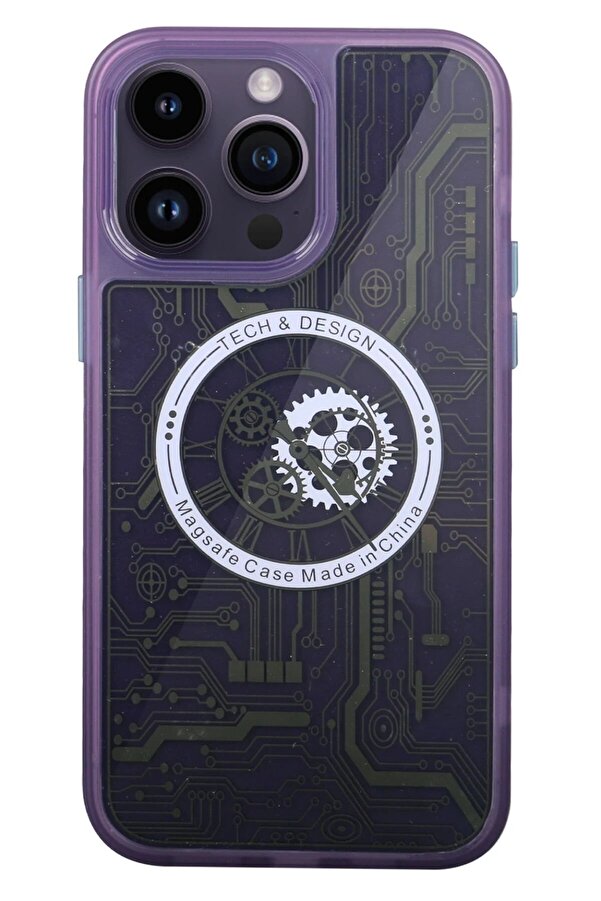 İphone 14 Pro Kılıf Magi̇c Magneti̇csafe Si̇li̇kon - Deri̇n Mor - Dropx3160-7367