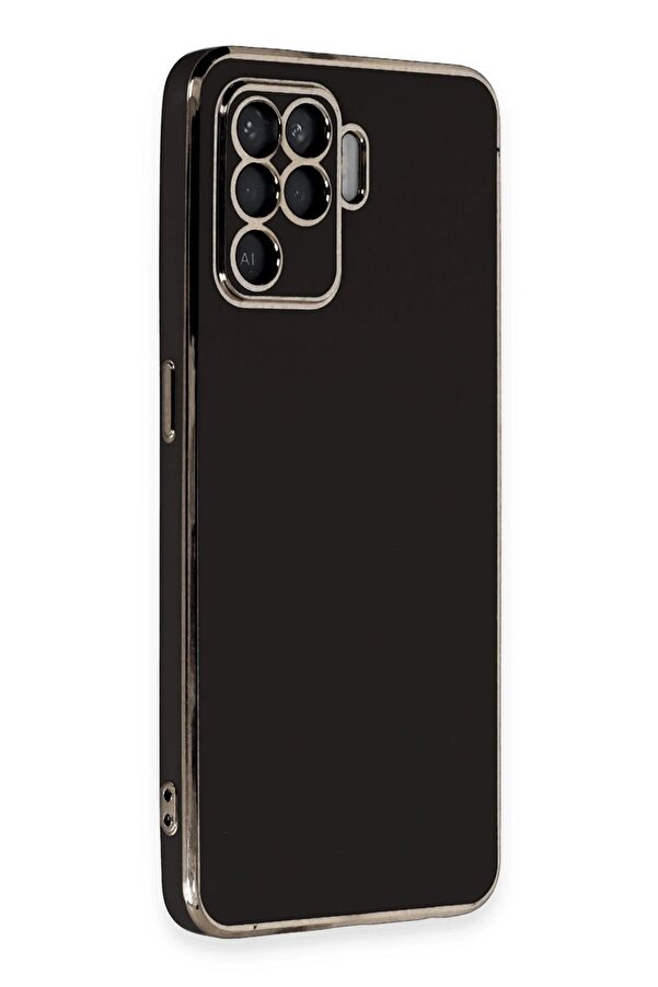 Oppo Reno 5 Li̇te Kılıf Volet Si̇li̇kon - Si̇yah - Dropx7684-7084
