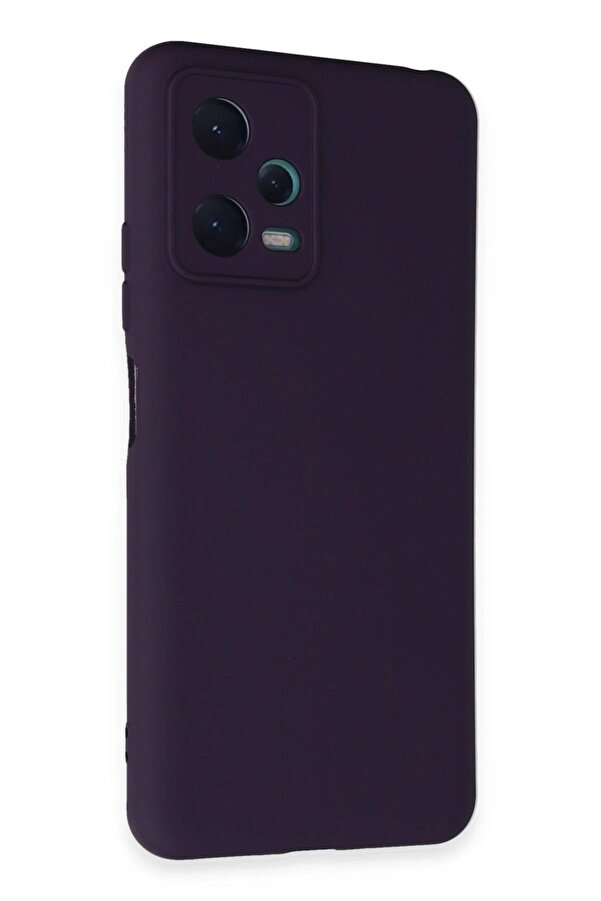 Xi̇aomi̇ Redmi̇ Note 12 5G Kılıf Nano İçi̇ Kadi̇fe Si̇li̇kon - Mor - Dropx1945-1779