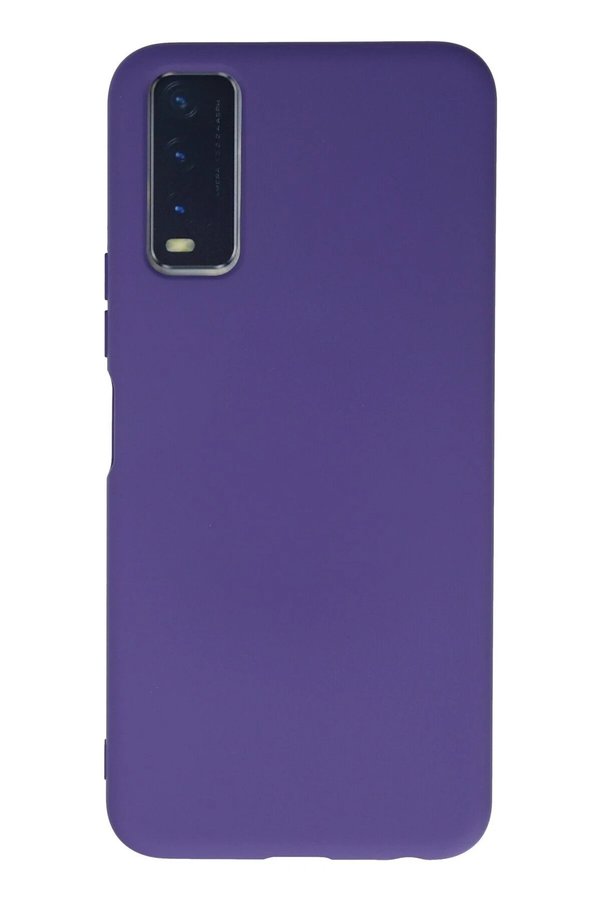 CepteToptan Vivo Y11S Kılıf Nano içi Kadife Silikon - Mor - DROPX2999-7116