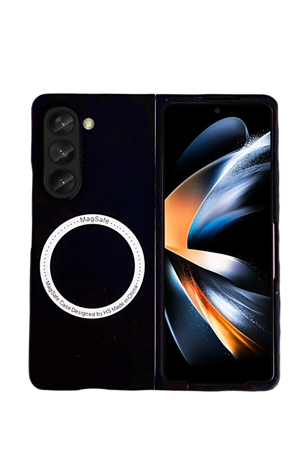 Samsung Galaxy Z Fold 5 Kılıf Mata Fold Kapak - Si̇yah - Dropx9697-6126